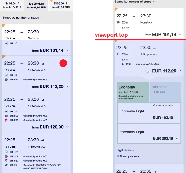 Lufthansa UX design process